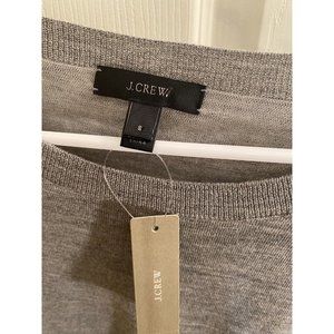 Pull J.Crew Femme Col V Gris - Laine Mélangée - Taille M - Neuf Avec étiquettes